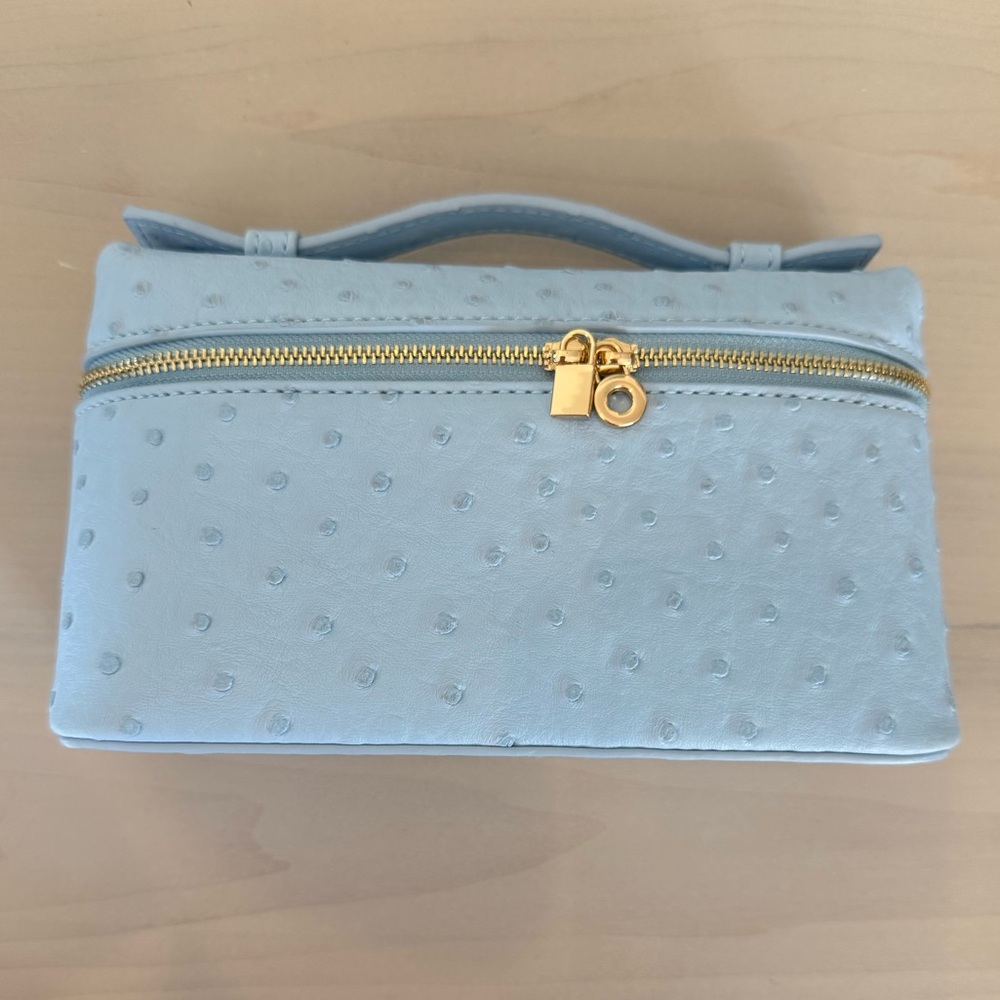 Faux Ostrich Pochette Bag